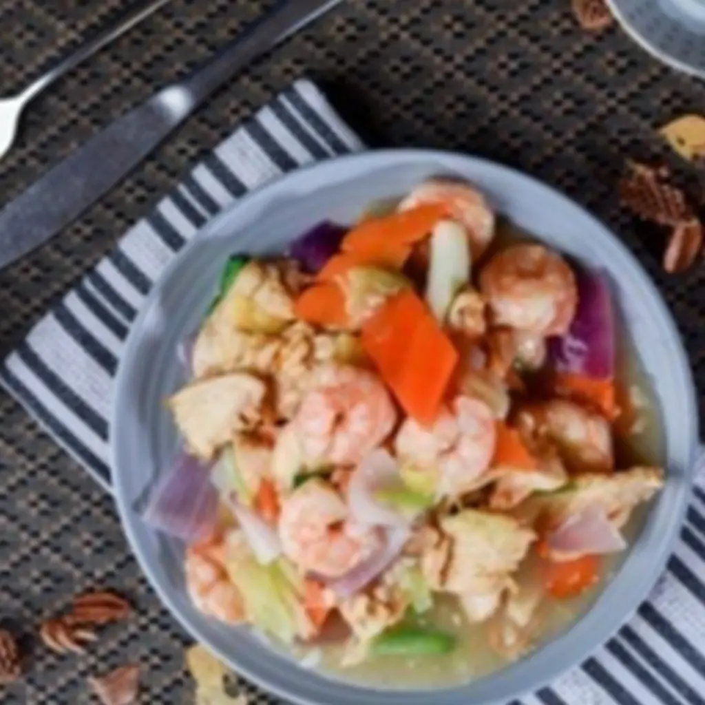 Sauteed Chicken With Prawns